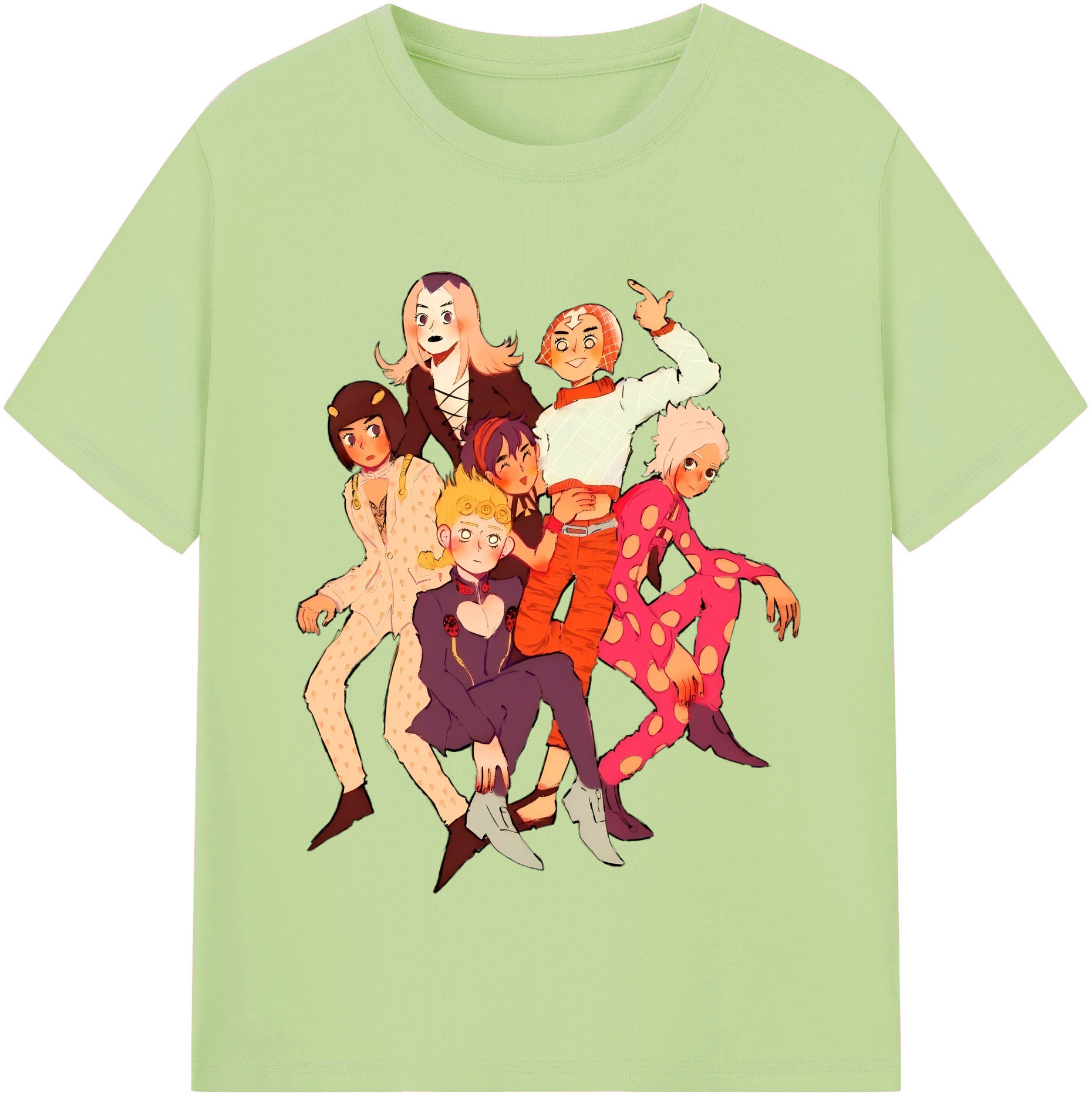 （画像用） ジョジョの奇妙な冒険 JoJo's Bizarre Adventure 綿100％半袖Tシャツ（フロントプリント）